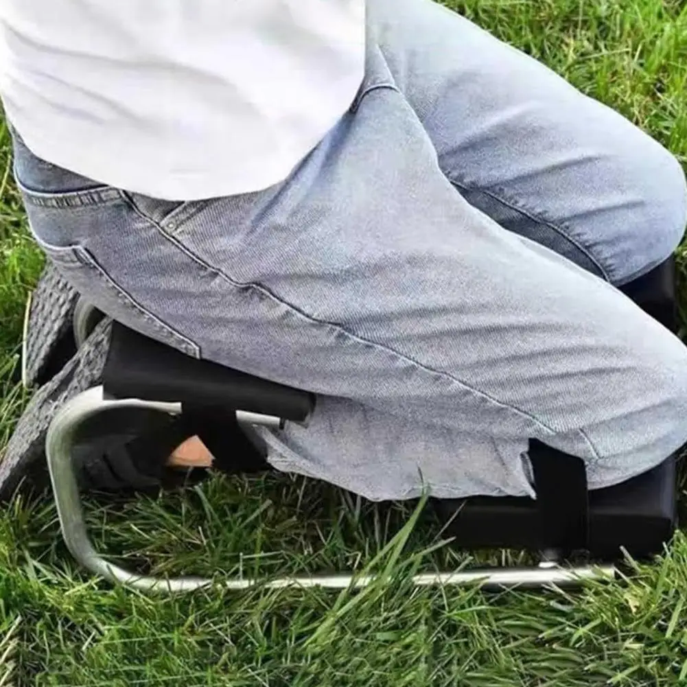 Knee Cushion Seat Heavy Duty Gardening Knee Seat with Thickened Kneeling Pad Ankle Support Stainless Steel for Men for Ultimate