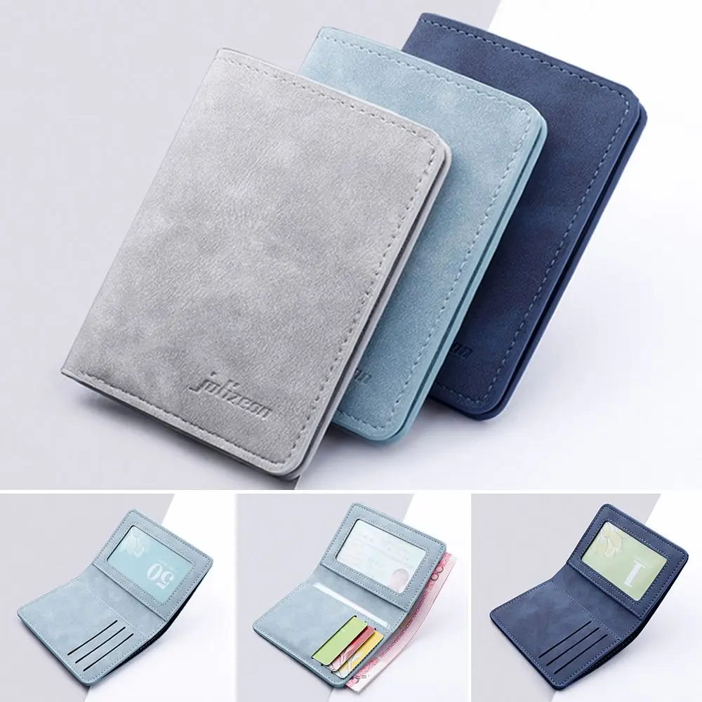 Mini Thin Men PU Leather Wallet Card Holder Purse Coin Pouch Short Vertical Change Money Pouch pu leather wallet