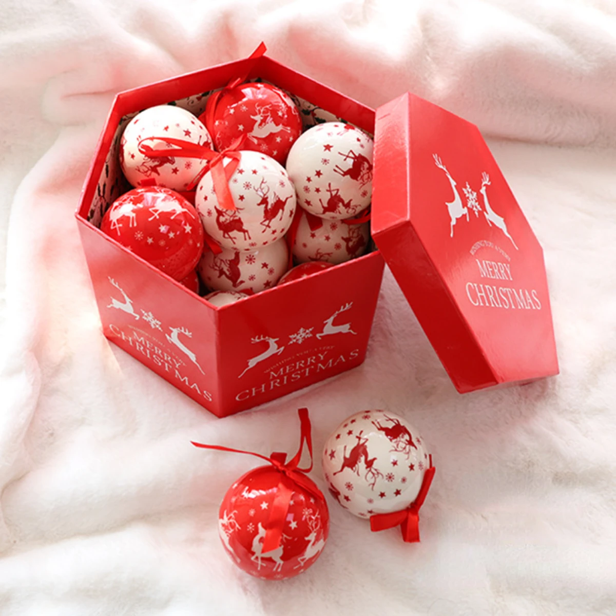 

14 шт. 8 см рождественские шары, Подарочная коробка, украшения для рождественской елки, рождественские украшения, новогодние подарки, рождественские подарки, домашний декор