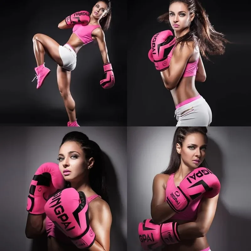 PU Adult Boxing Gloves, Men's and Women's Karate, Muay Thai, Fighting Fitness Boxing Training Adult and Children's Equipment