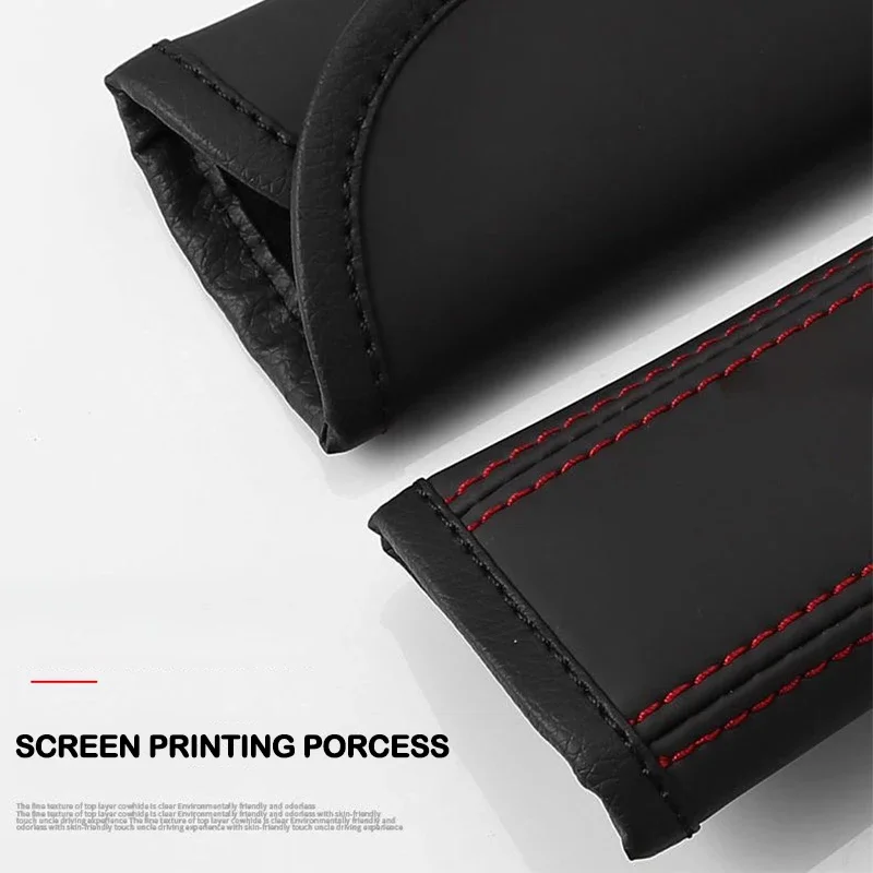 2Pcs Car Seat Belt Leather Safety Belt Shoulder Covers for Audi S Line S4 S3 S5 S8 S7 S6 RS 4 A6L A4L Q3 A3 Q7 A5 Accessories