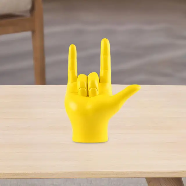 Rock On Finger Gesture Statue Figurine 6