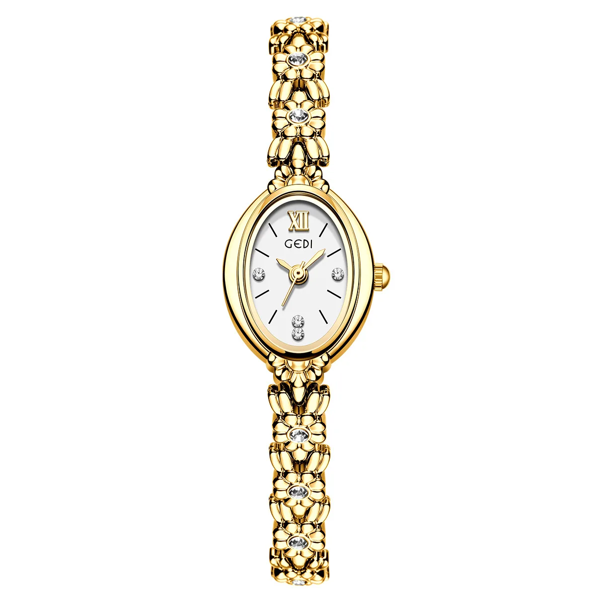 Ladies' Light Luxury Retro Diamond-Embellished Bracelet Watch