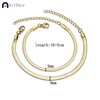 Bracelet Classique Minimaliste en Acier Inoxydable de 16 + 5cm pour Femme, Bijoux en Or, Largeur 2/3/4mm, Cadeau