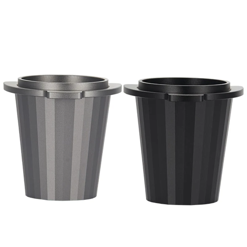 

54mm Coffee Dosing Cup Sniffing Mug for Espresso Machine Wear Resistant Aluminium Coffee Dosing Cup Black/Gray