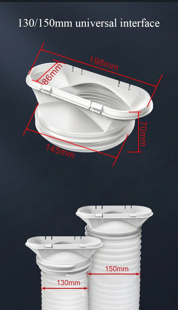 Condicionado Portátil, Conector De Tubo De Ventilação,
