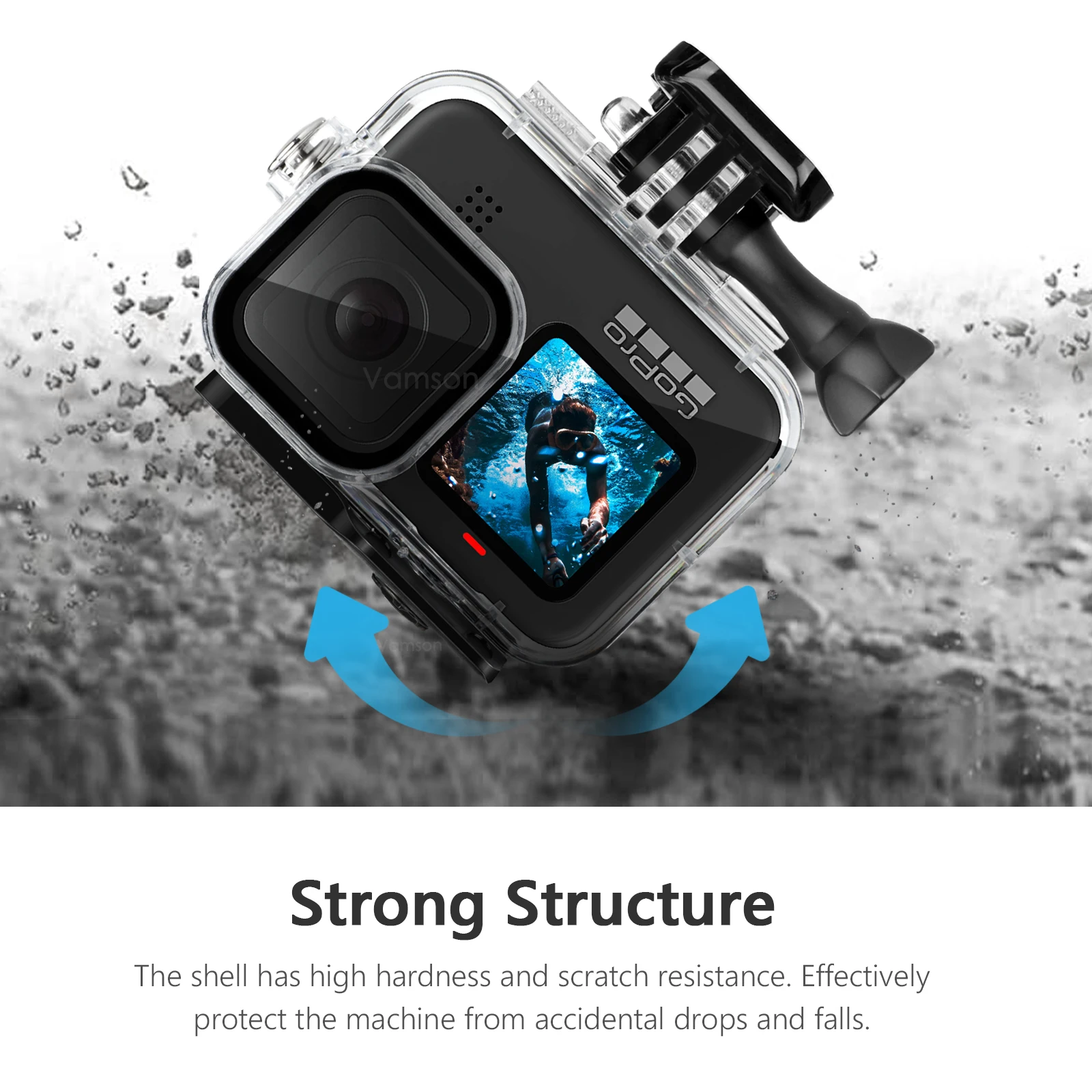 Waterproof Housing Gopro Underwater Housing AOI GoPro HERO 9, 10 - Main Image