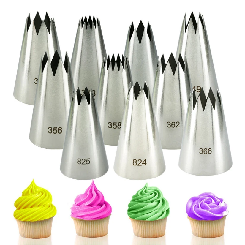 Cake Decorating Tip Set Cake Icing Nozzles Baking Nozzle Set Cake Decorating Nozzle Set Stainless Steel Icing Piping Cream Nozzles Bakeware Pastry Tips Cake Decorating Tools