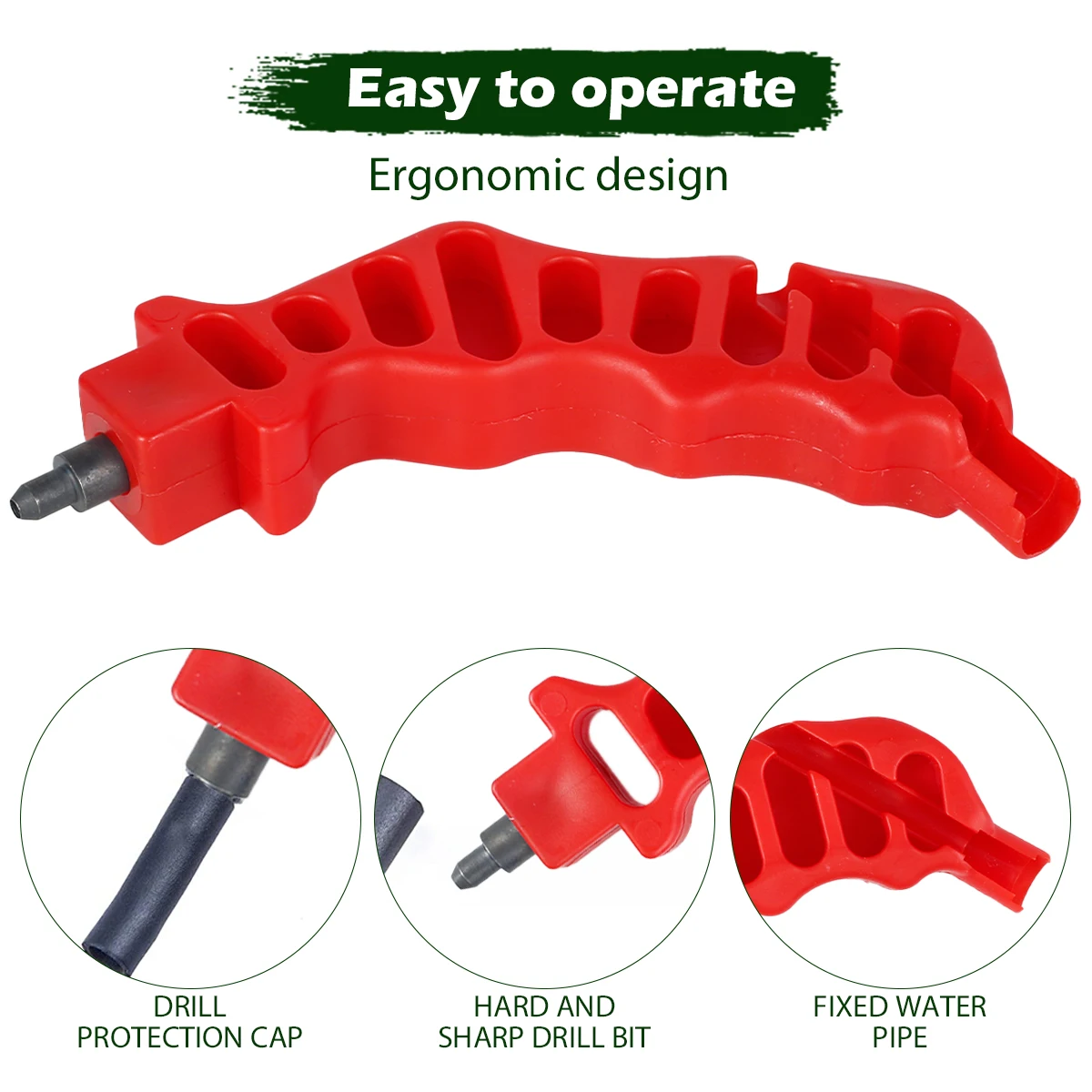 Description Picture 5 of item2 Pcs 4mm Water Pipe Puncher PE Pipe Hose Tubing Drilling Tool Dripper Nozzle Inserting Open Hole Tools Drip Irrigation Supplie