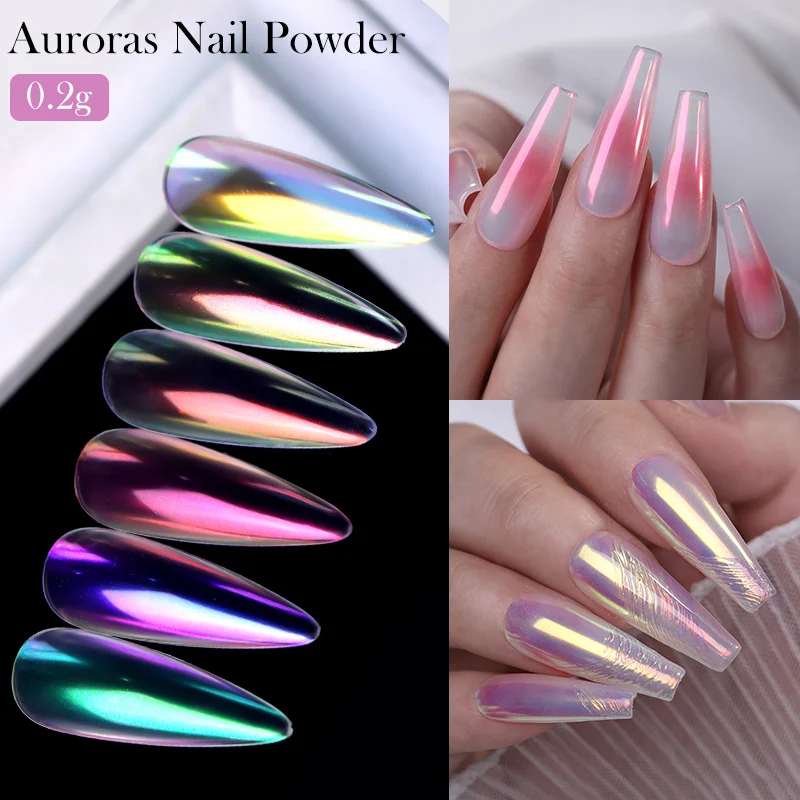 NICOLE DIARY Nail Powder Pigment Pearl White Rubbing on Nail Art Glitter  Dust Chrome Aurora Manicure Decoration DIY - AliExpress