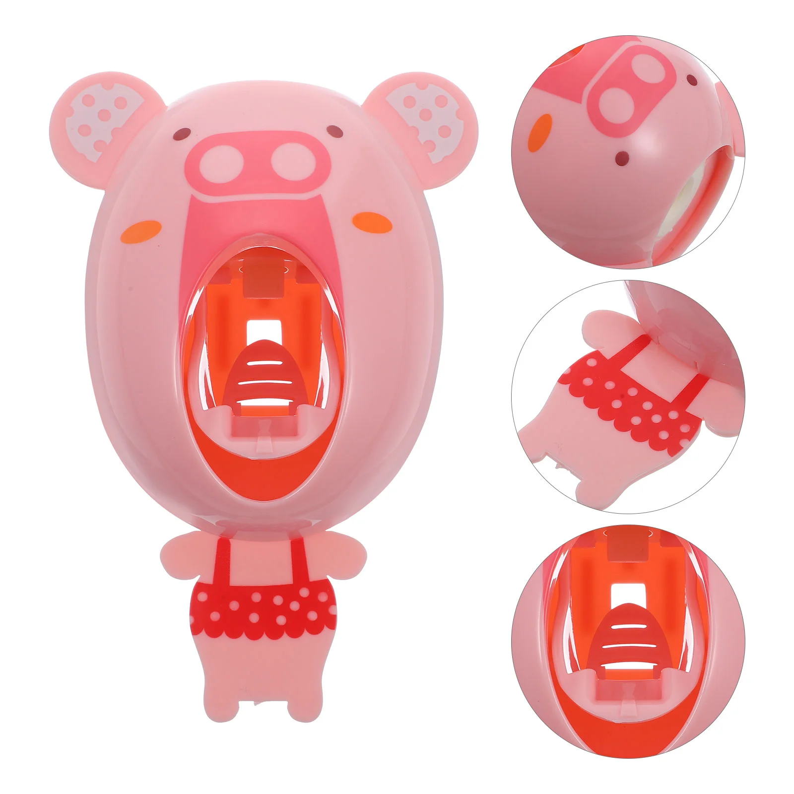 

Toothpaste Dispenser Squeezer Cartoon for Kids Toothbrush Holder Wall-mounted Child