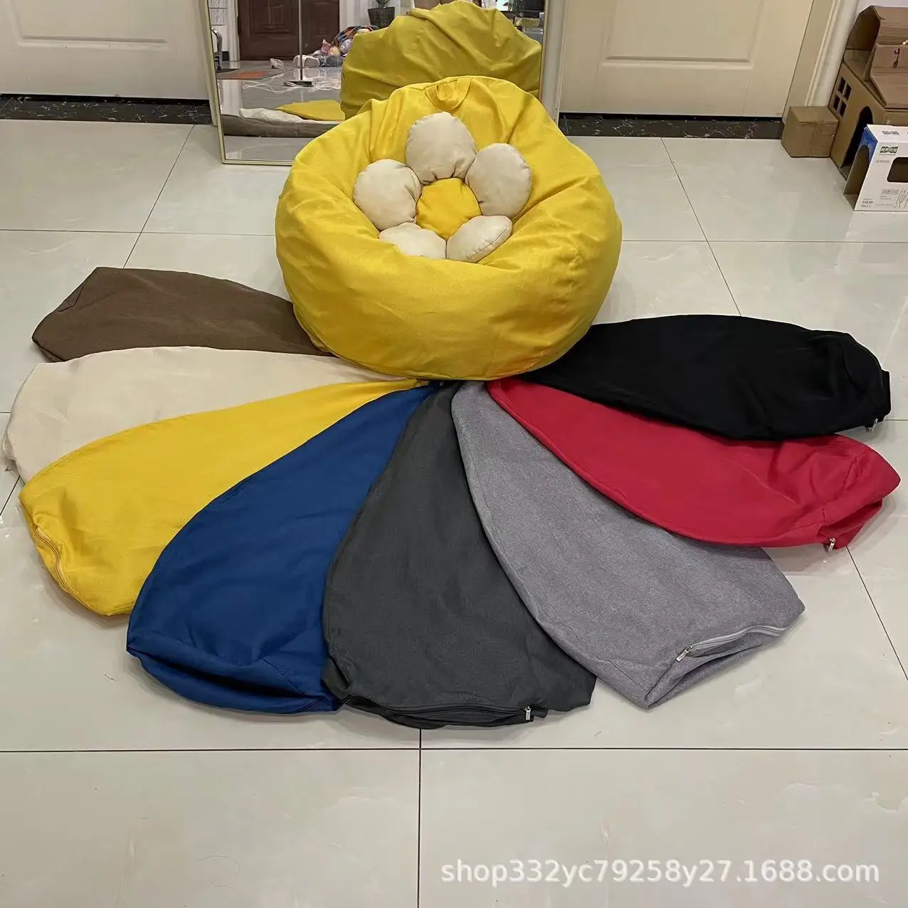 Рисунок 2 - Однотонный однотонный чехол Beanbag для кушетки