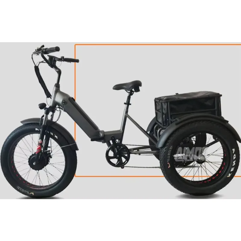 24-Zoll-Elektro-Dreirad, fetter Reifen, 3 Räder, elektrisches Fahrrad, Fracht, elektrisches Dreirad 6