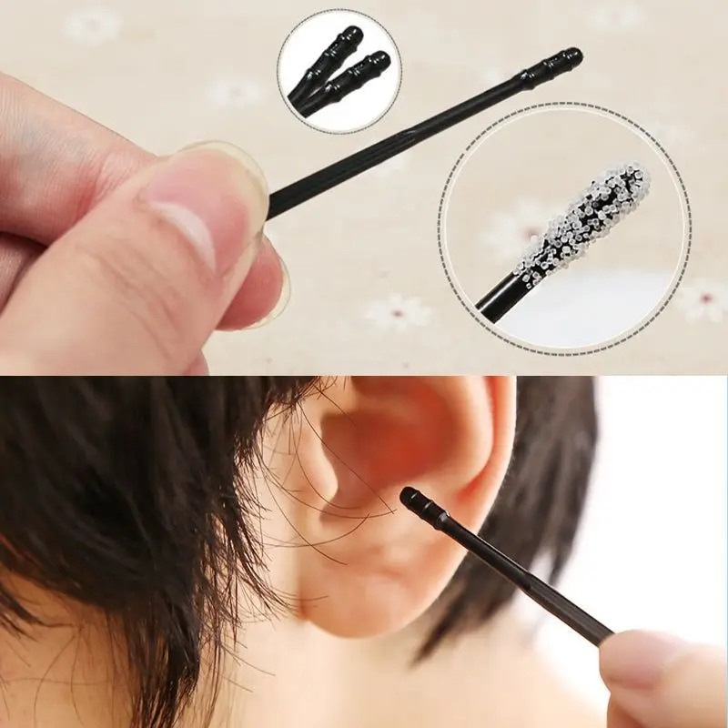 20Pcs Disposable Adhesive Ear-digging Sticks Child Safety Ear Stick Spiral Ear-nose Cleaning Stick 5