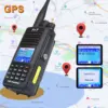 Walkie Talkie TYT MD-UV390 VHF UHF Dual Band 5W GPS IP67 Waterproof Record AES256 Encryption Two Way Radio with 2200mAh Battery 6