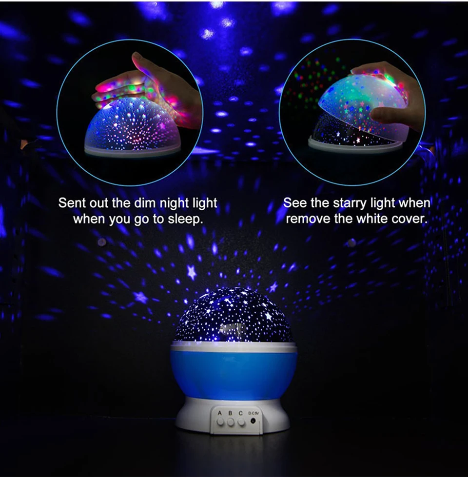 NLT Star Projector Lamp Rotating LED Night Light Children Baby Bedroom Moon Galaxy Projector Kids Gift Luces Led Para Habitacion