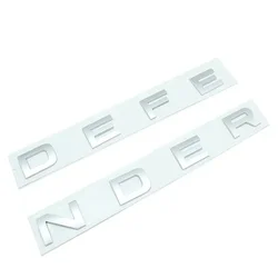 Premium DEFENDER Car Emblem Sticker - Sleek Decal for Trunk, Hood, or Bonnet (Front Matte Silver)