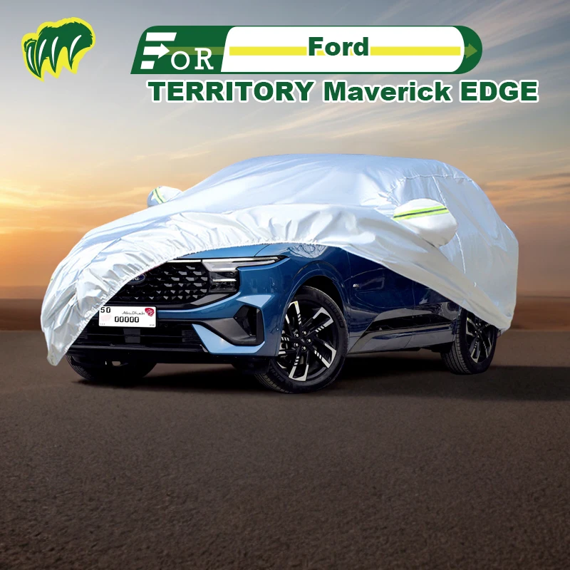 

For Ford TERRITORY Maverick EDGE Hatchback Car Cover Waterproof Outdoor Cover Sun Rain Protection with Lock and Zipper Door
