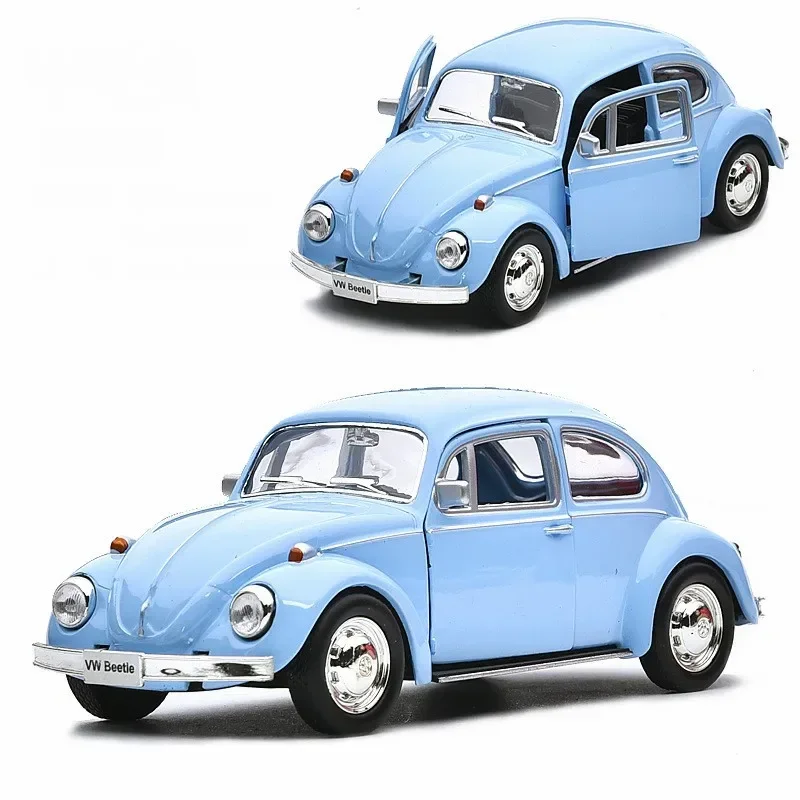 Фото Модель автомобиля VOLKSWAGEN Beetle в масштабе 1:36, игрушка с откидной спинкой для детей, рождественские подарки, Коллекция классических игрушек из сплава под давлением 1967 F346 №4