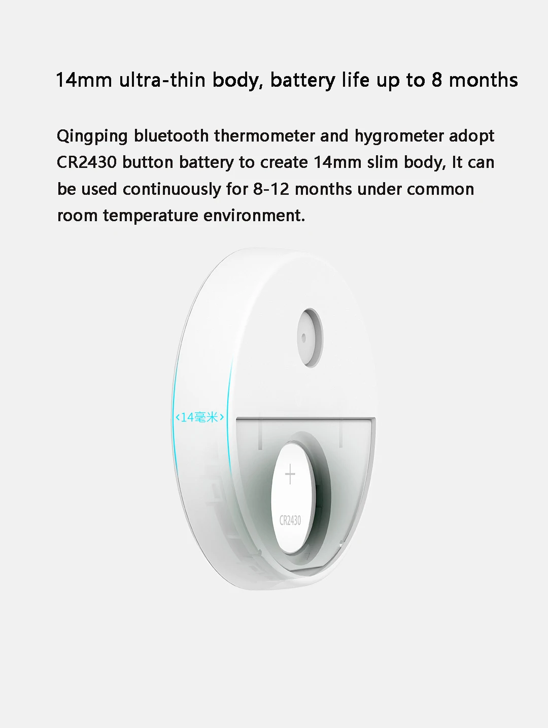 Qingping Thermometer Hygrometer Support Bluetooth Electronic Ink Screen  High Precision Sensors Work With Apple Homekit Thread - AliExpress