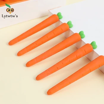 1 pz carino kawaii creativo carota gomma biscotto gomma cancelleria scuola forniture per ufficio novità bella gomma regalo divertente 1