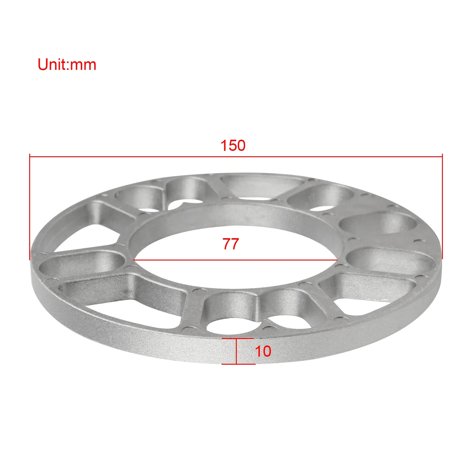 4PCS Universal 10mm Wheel Spacer Shims – Rim Hub Plate Adaptors for 4/5 Lug Vehicles | Fits 4x100, 4x114.3, 5x100, 5x112, 5x114.3 3
