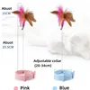 Interactive Cat Toys Funny Feather Teaser Stick with Bell Pets Collar Kitten Playing Teaser Wand Training Toys for Cats Supplies 5