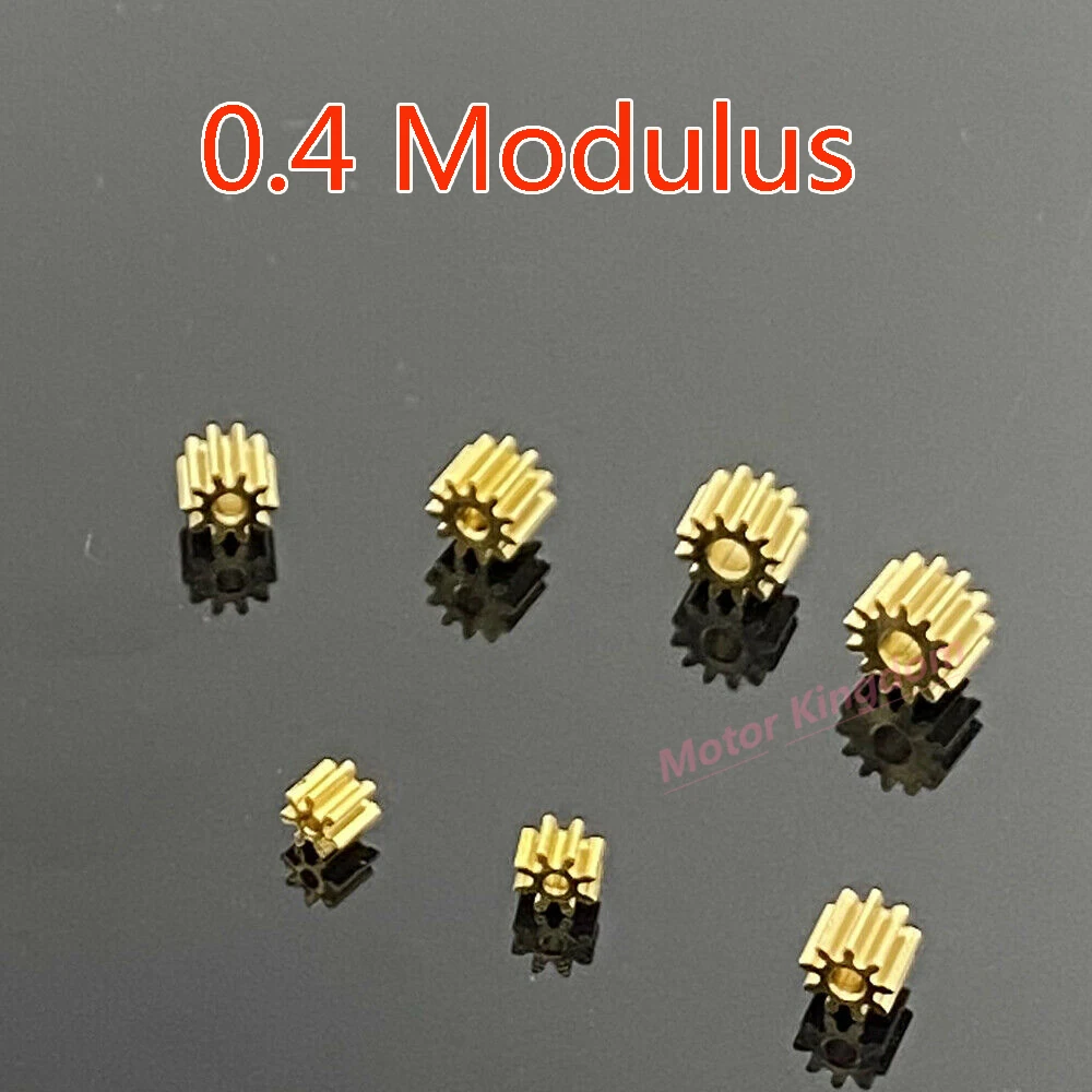 0.4 Modulus 7T 8T 9T 10T 11T 12T 13T 14T 15T 16T 18T Teeth Brass Copper Gear Transimission Gear For 1mm 1.5mm 2mm 2.3mm shaft motor gear transmission gear electric bike gear cassette deck tape gear electric chain saw gear
