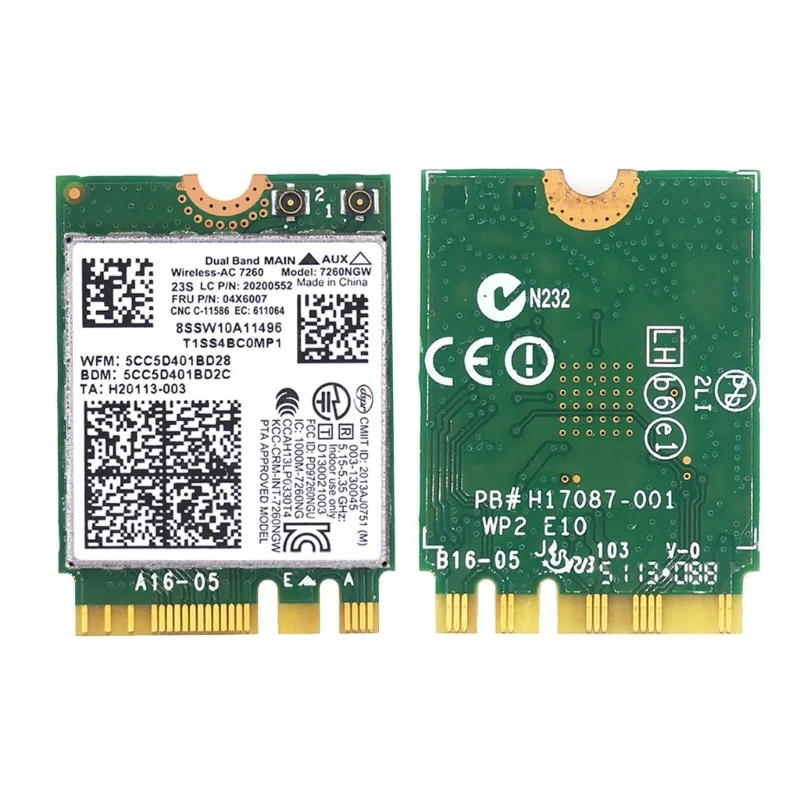 무선 AC7260 7260NGW 1200M 듀얼 밴드 Wifi BT4.0 네트워크 카드 T440 X240 B40 B50 Y40 Y70 Y50 FRU 04X6007