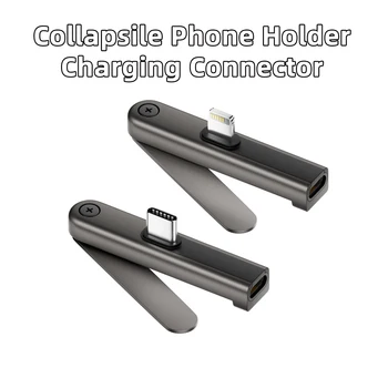 Supporto di Ricarica per Cellulare con Adattatore USB-C 60W 240W, Caricatore Integrato Pieghevole per iPhone