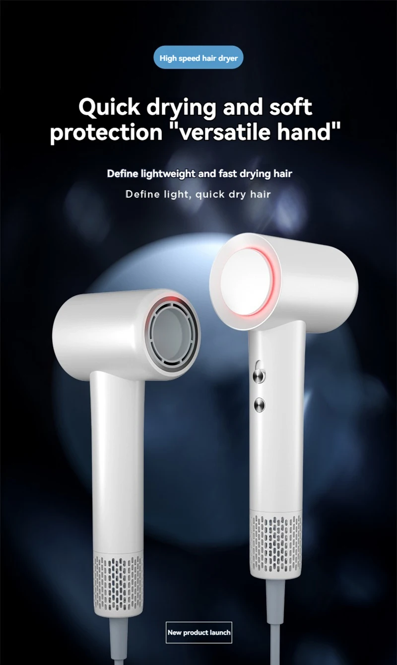 Description Picture 2 of itemDoxivo 110000 RPM Negative Ion Hair Dryer High Speed Hair Dryer 1500W Lightweight Brushless Motor Low Noise Fast Hair Dryer