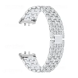 Diamond Strap Metal Bracelet for Galaxy Fit Smart Watch (Silver)