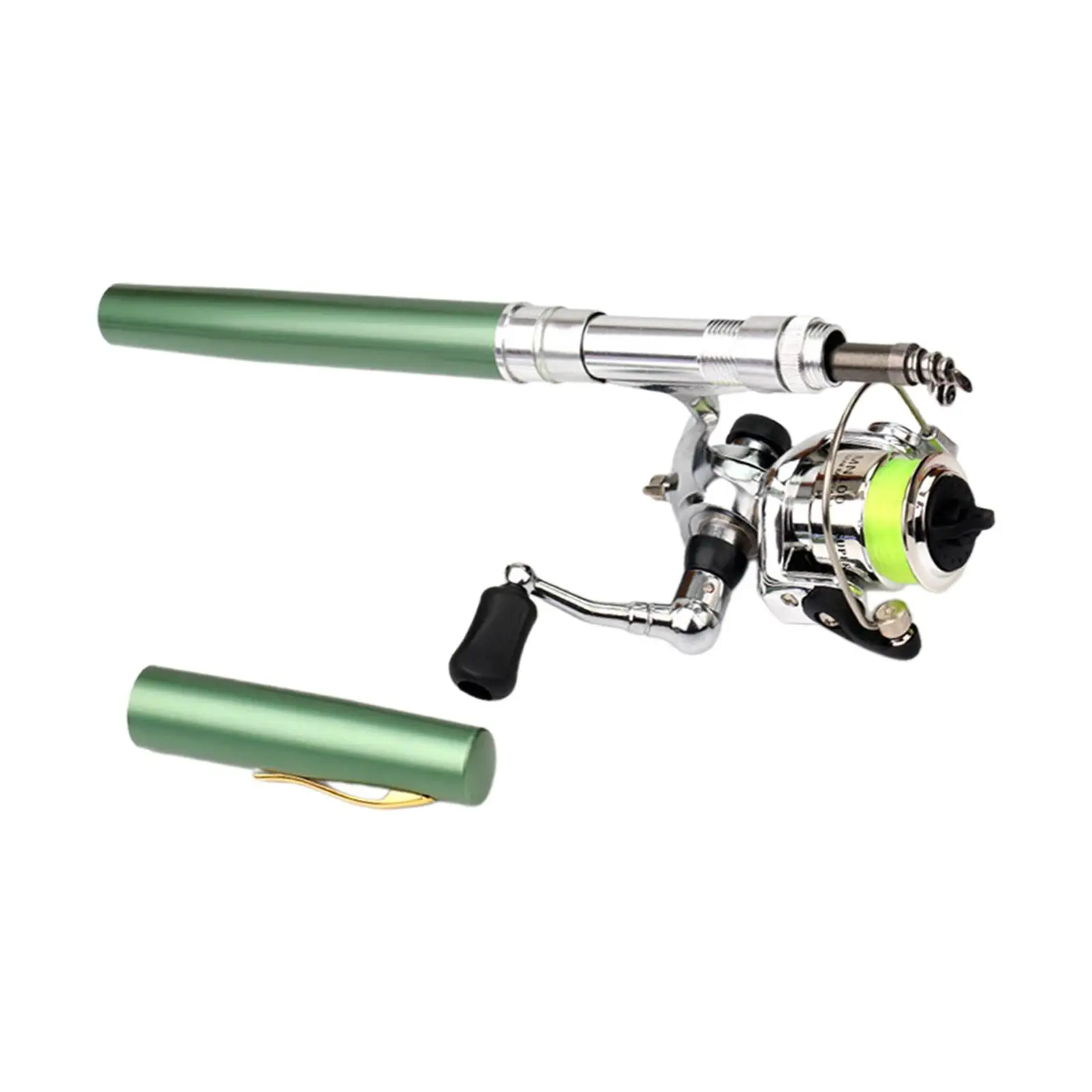 Mini Fishing Rod and Reel Combo Compact for Saltwater Freshwater Lake Travel