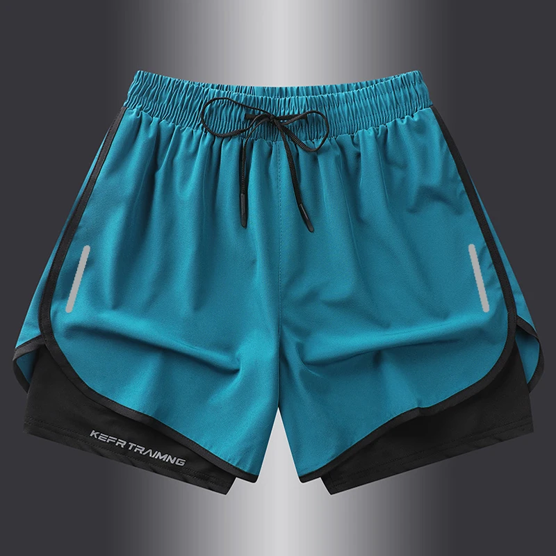 【 S-5XL 】 NASA GISS Sports Three Piece Pants Summer Popular Anti glare Double layered Sports Shorts for Men and Women Couples Ru 4