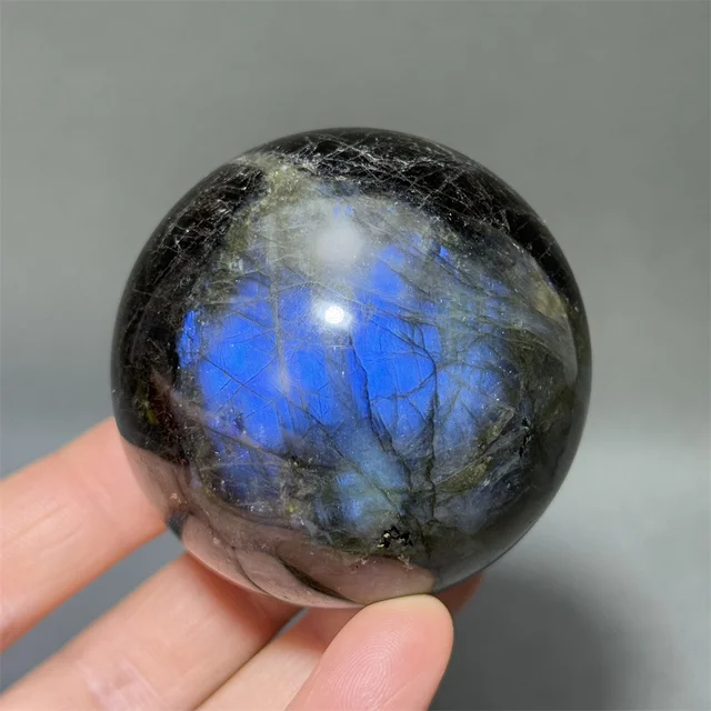 Boule de quartz labradorite naturelle de haute qualité, minérale, pour Reiki, méditation spirituelle, traitement des chakras, divination, décoration intérieure, cadeau 1