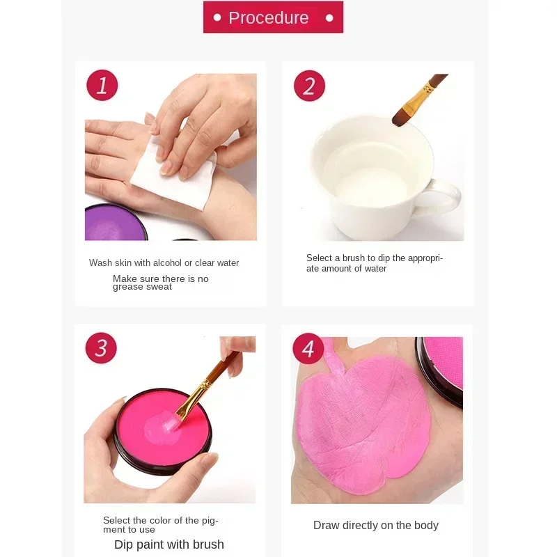 Professional Water Based Face Painting Supplier Special Effects Makeup Kit Stage Makeup Face And Body Painting Palette For Kids 6
