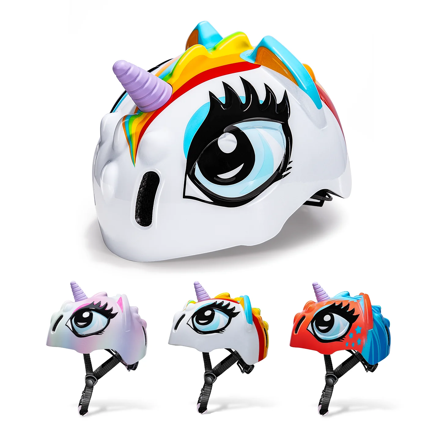 BATFOX Colorful Children's Bicycle Helmet Breathable EPS Foam Adjustable Boys Girls Kids Skateboard Riding Cycling Bike Helmets