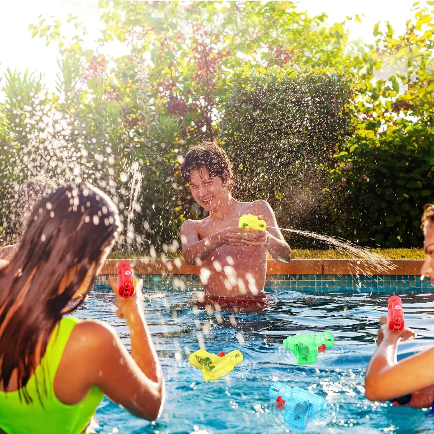 50-200 Pack Mini Boys And Girls Colorful Squirt Guns Small Toy Gun Plastic Pistol For Beach Water Park_voghion.com