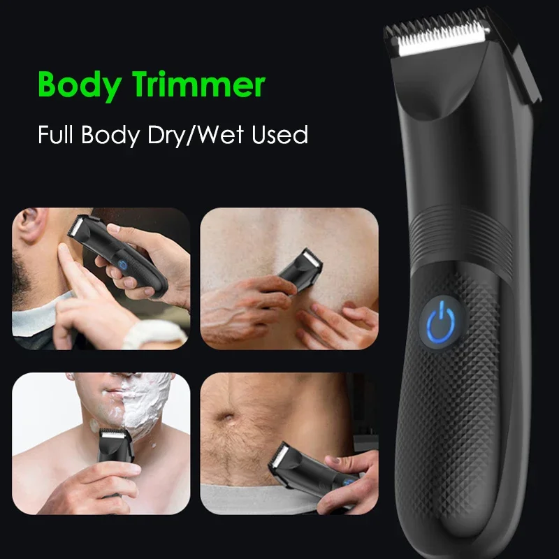 Professional Fashion Electric Hair Clippers Quiet Cordless Body Hairs Trimmers For Man Waterproof Wet/Dry Groomer Shaver Razor 2