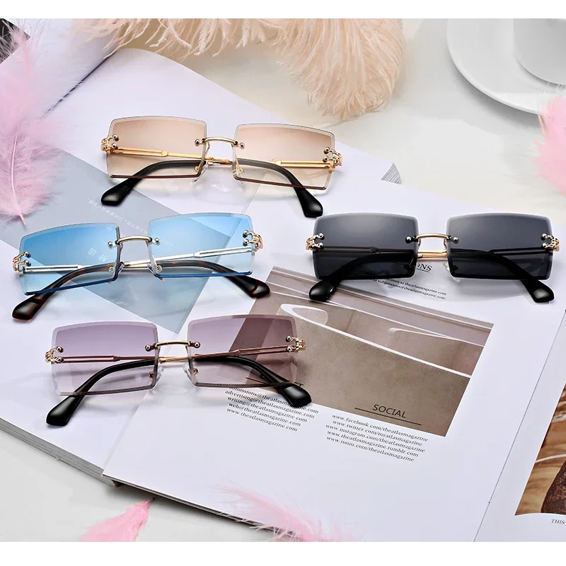 LJCZKA Randloze Overgrote Wrap-Around Zonnebril voor Dames Heren, Futuristische Zonnebril y2k Mode Oogglas Trendy Brillen UV400, metallic, 57-84 mm
