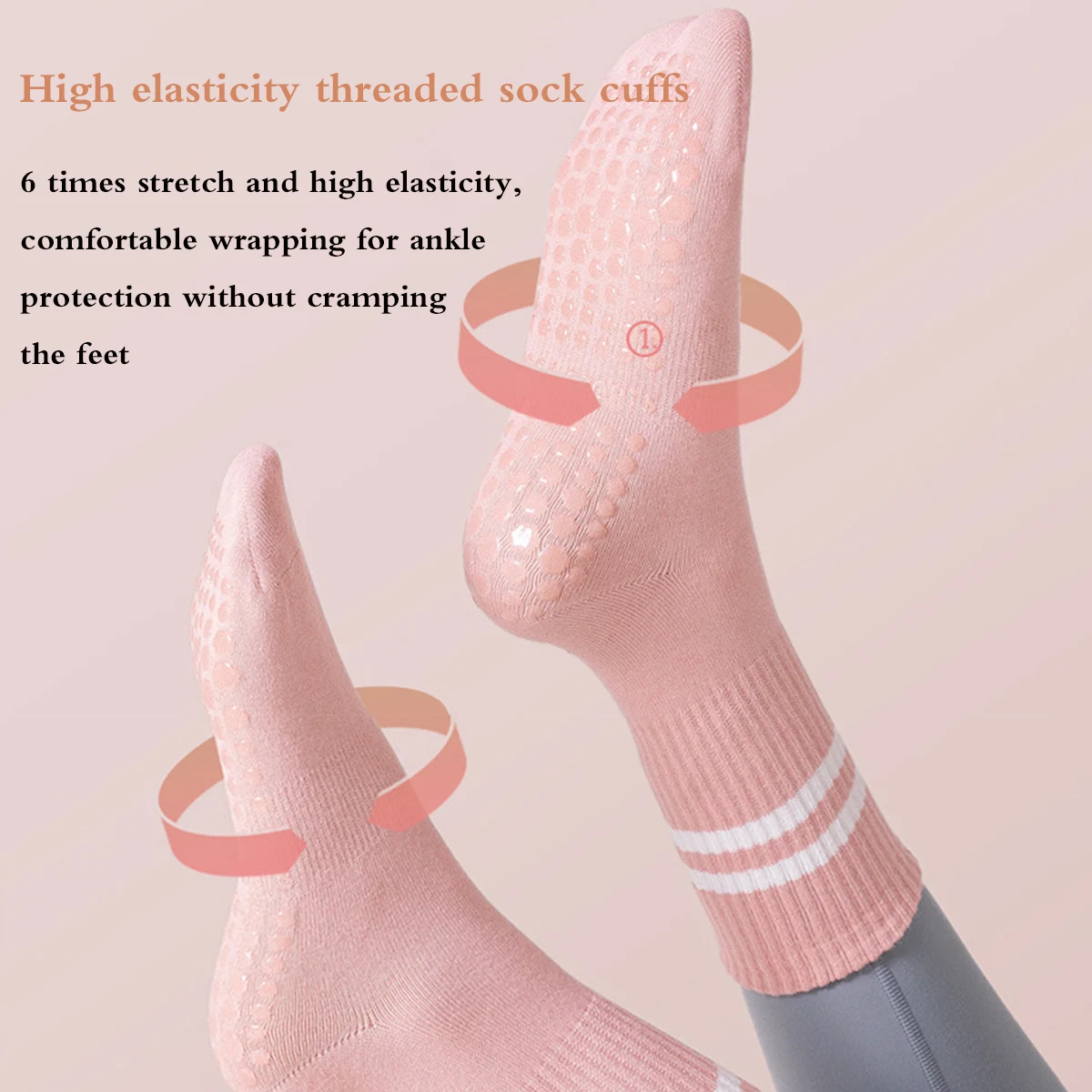 4 Pairs Mid Tube Striped 3