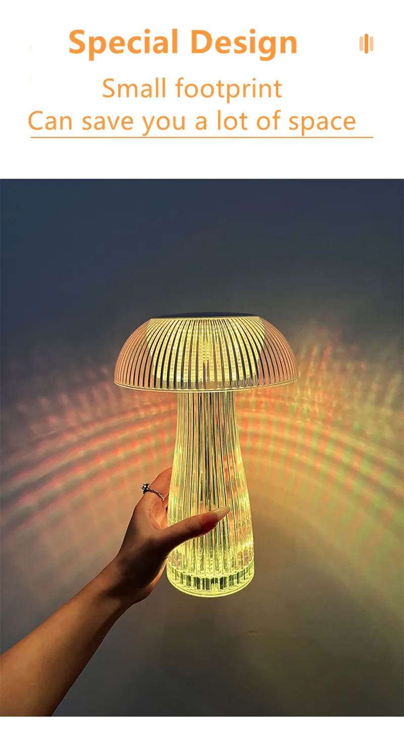 Transparent Mushroom Lamp