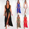 Womens Ladies Sleeveelss Sexy Summer Party Maxi Dress Double Split Long Dresses 1