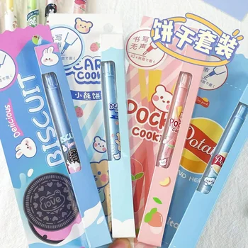 4 pezzi Kawaii cancelleria simpatiche penne Gel simpatiche penne giapponesi fisse forniture scolastiche cancelleria penna a punta dell'ago