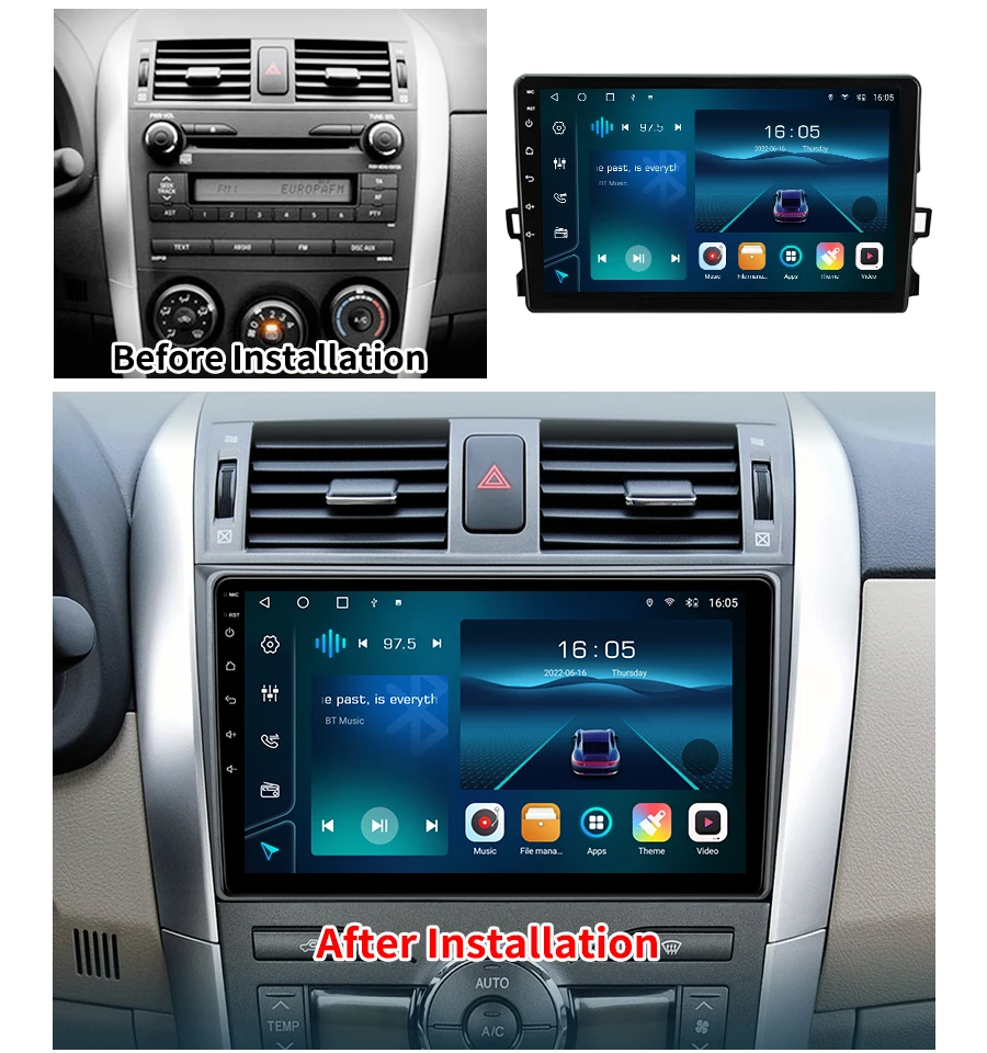 

Автомагнитола Krando Android 12 Carplay для Toyota Auris 1 E150 2006-2012, автомобильное радио, мультимедийный видеоплеер, навигация GPS, DVD, головное устройство