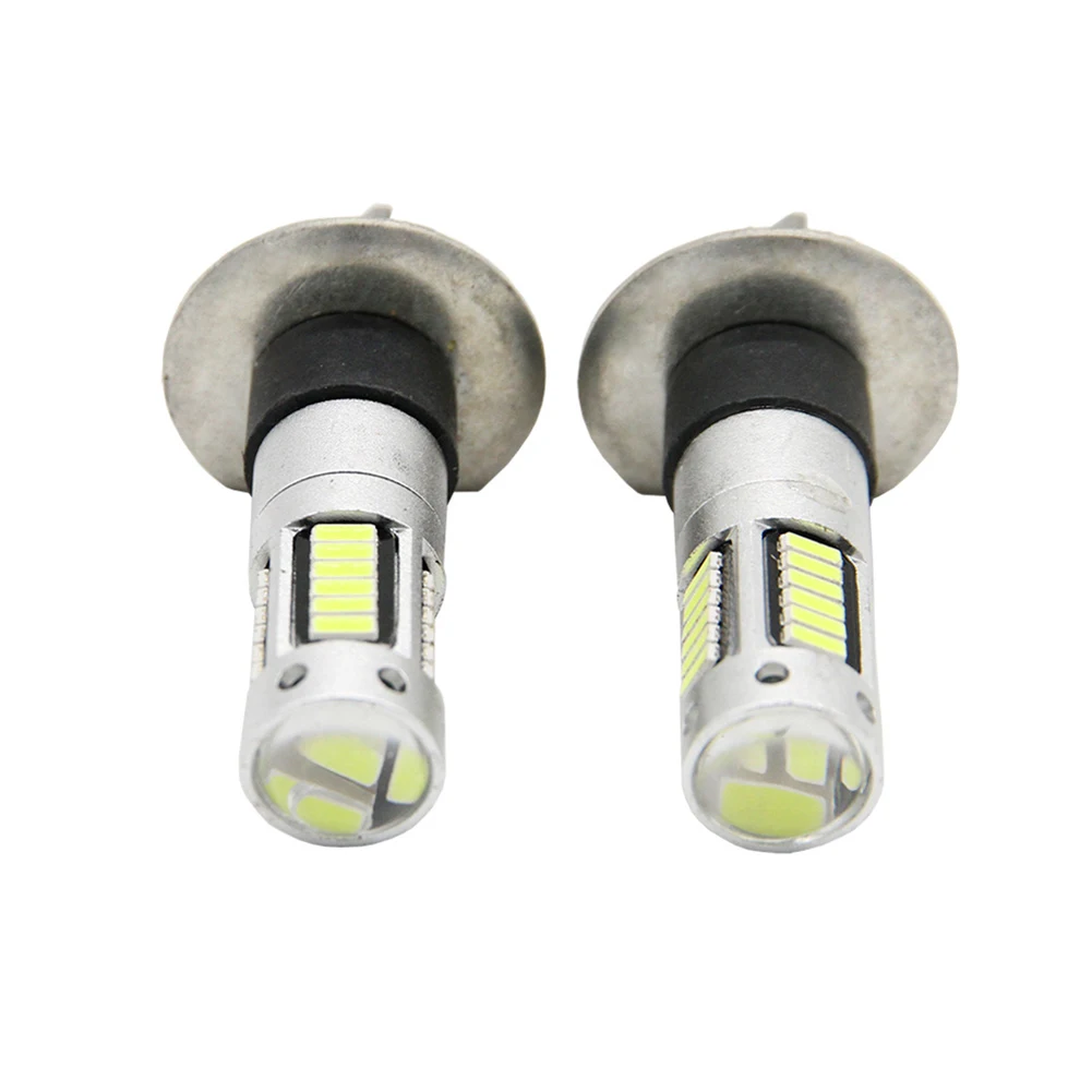 

LED Fog Light LED Front Fog Lamp High Brightness LED Fog Light Bulbs Kit Conversion Kit H1 4014 30SMD 1pair 6000k Automobile