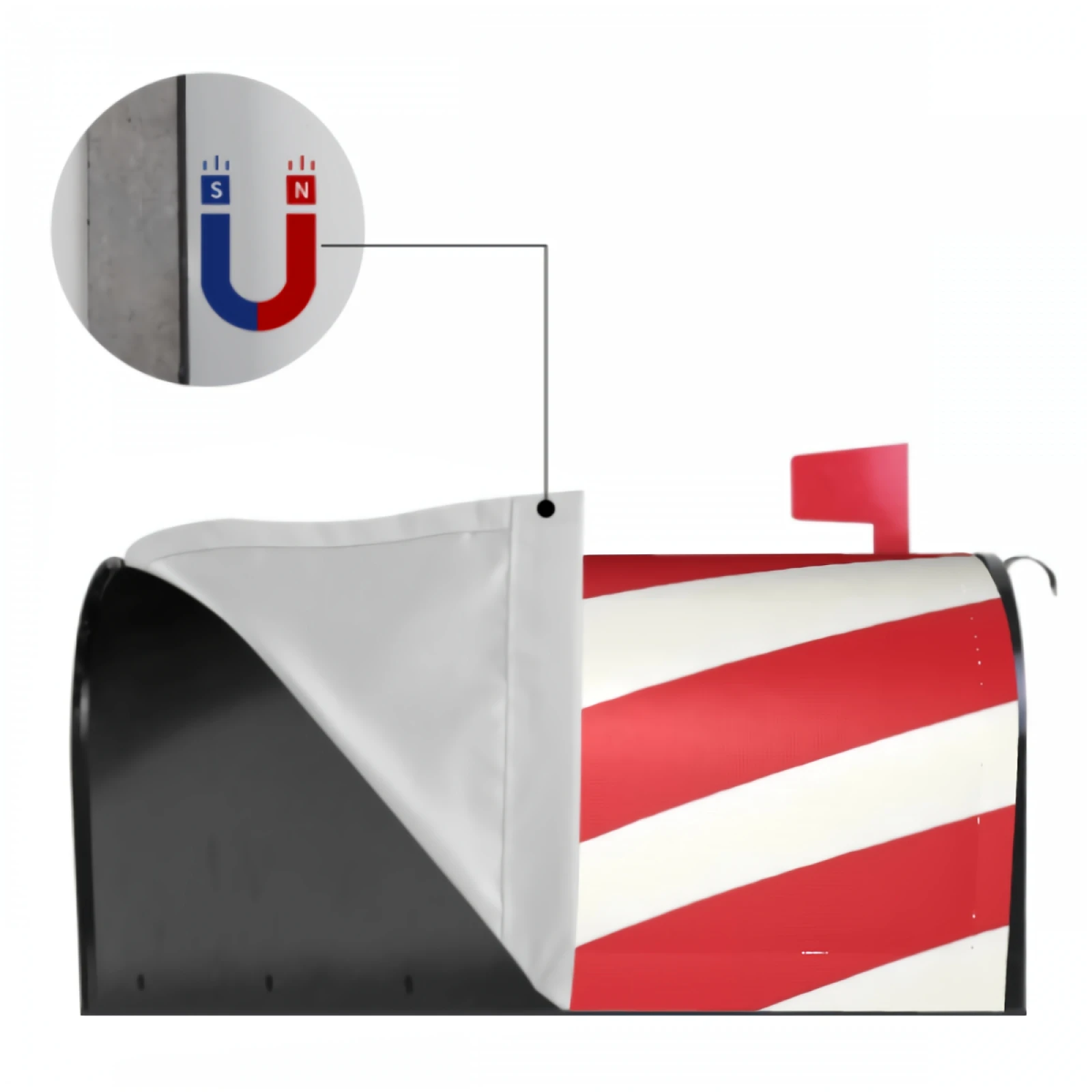 American Flag Magnetic Mailbox Covers 21x18 Inch Patriotic Mailbox Wraps Post Letter Box Covers for Garden Yard Home Decor