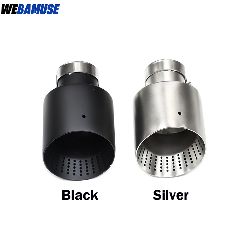 1 Pcs Matte Stainless Steel Car Exhaust Tip System Pipe Universal Exhaust Tip For VW GTI MK7 Golf7 Nozzle 63MM 60mm Muffler