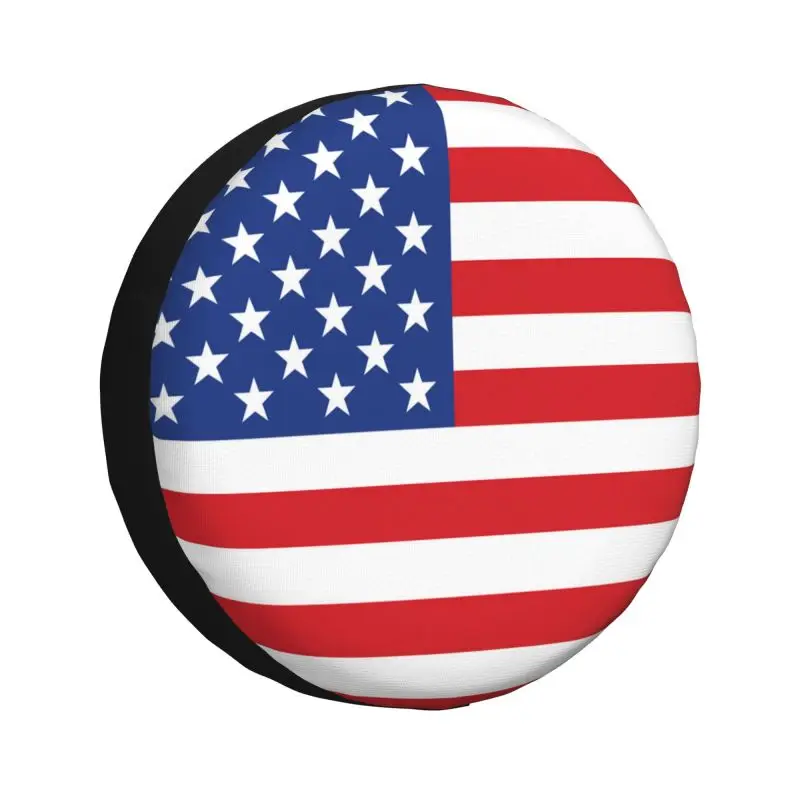 

USA American Flag Spare Tire Cover for Grand Cherokee Jeep RV SUV Camper United States US Stars Car Wheel Protector Covers