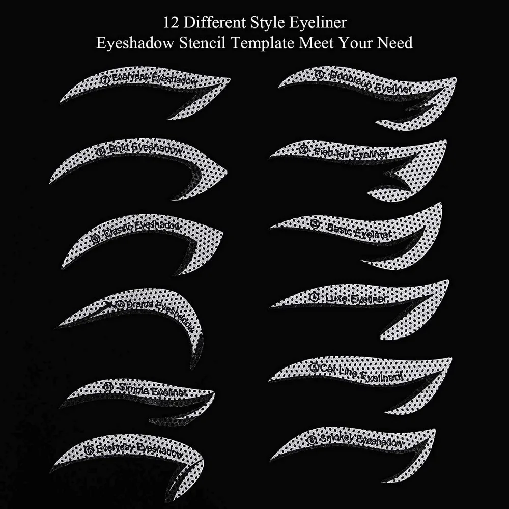 Description Picture 5 of item4pcs/set Eyeliner Template Eye Makeup Stencil Eyebrows Eye Shadow Makeup Template Accessories Styling Drawing Guide Shaping Tool